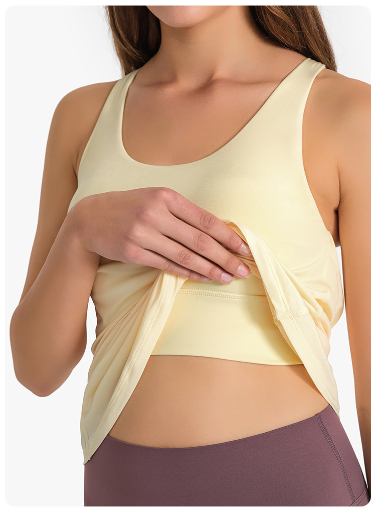 Lululemon tank yoga light yellow