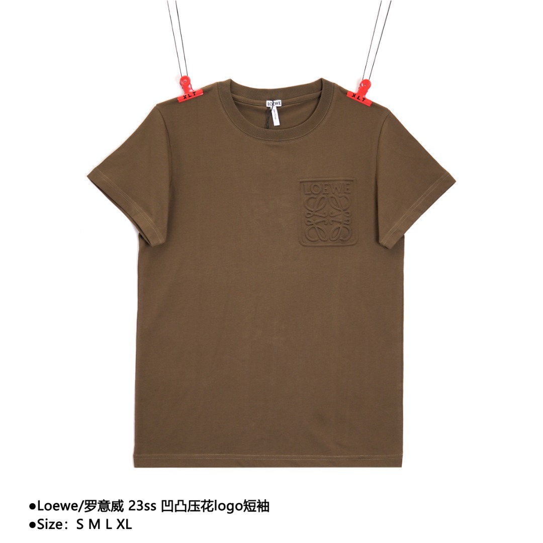 Loewe/罗意威 23ss 凹凸压花logo短袖 D-56056056014