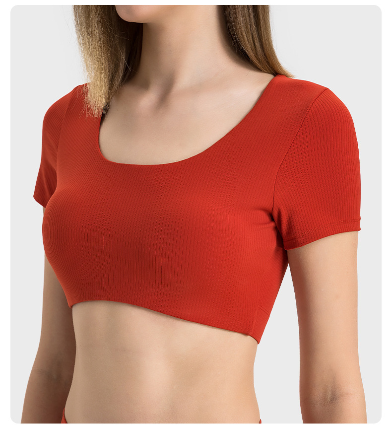Lululemon t-shirt everyday brown and red yoga