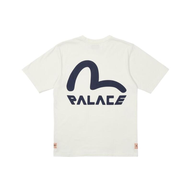 高版本王一博同款Evisu福神 X Palace联名款大logo字母印花短袖T恤