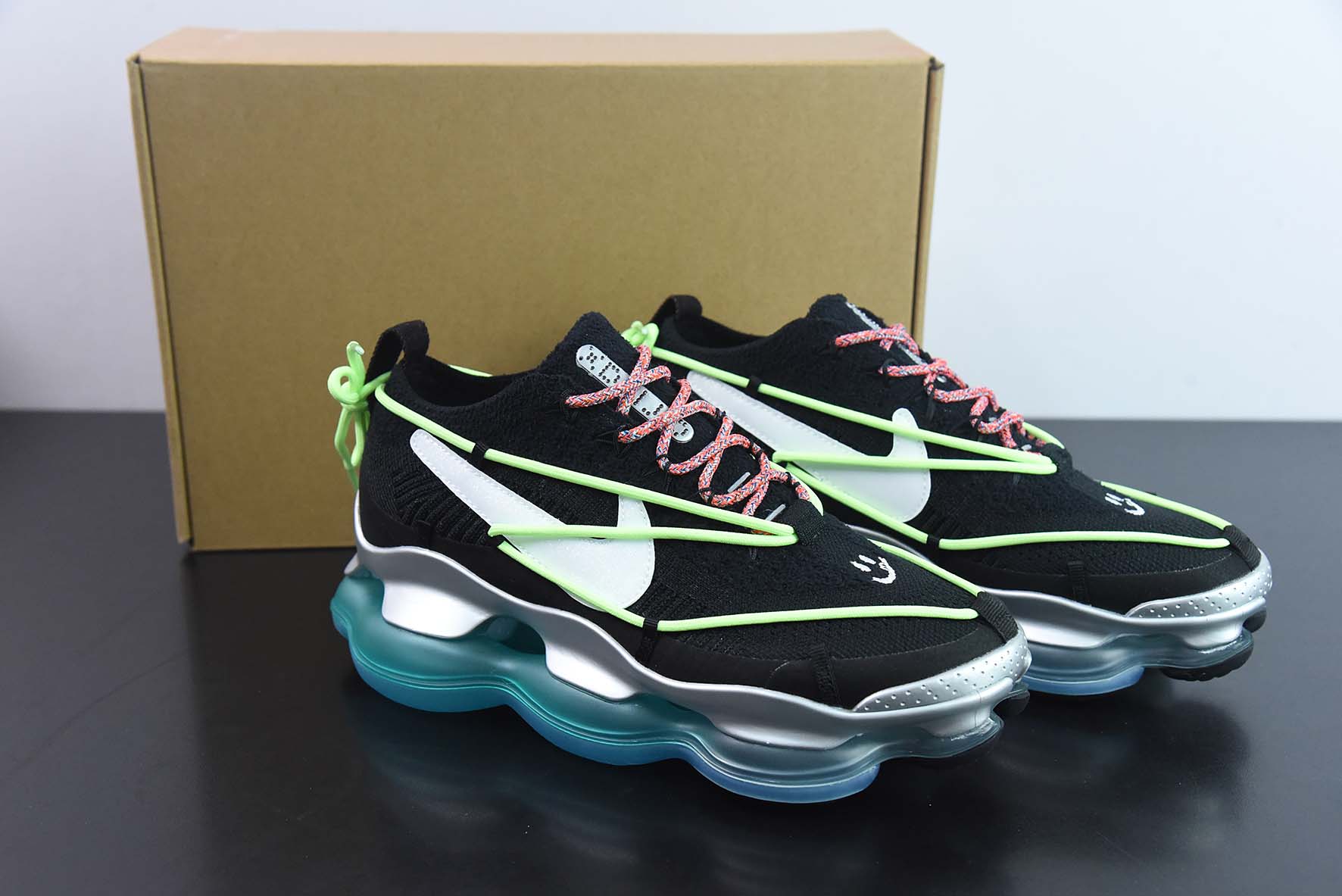Nike Vapor Max 黑银蓝 蒸汽大气垫慢跑鞋货号：FN8884-013