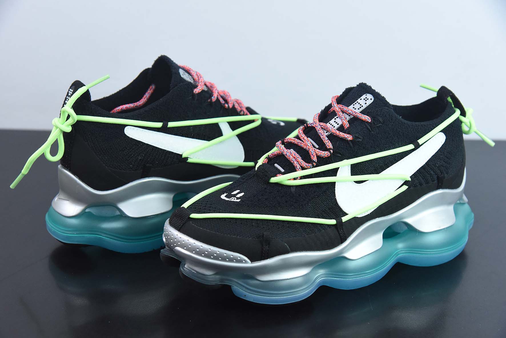 Nike Vapor Max 黑银蓝 蒸汽大气垫慢跑鞋货号：FN8884-013