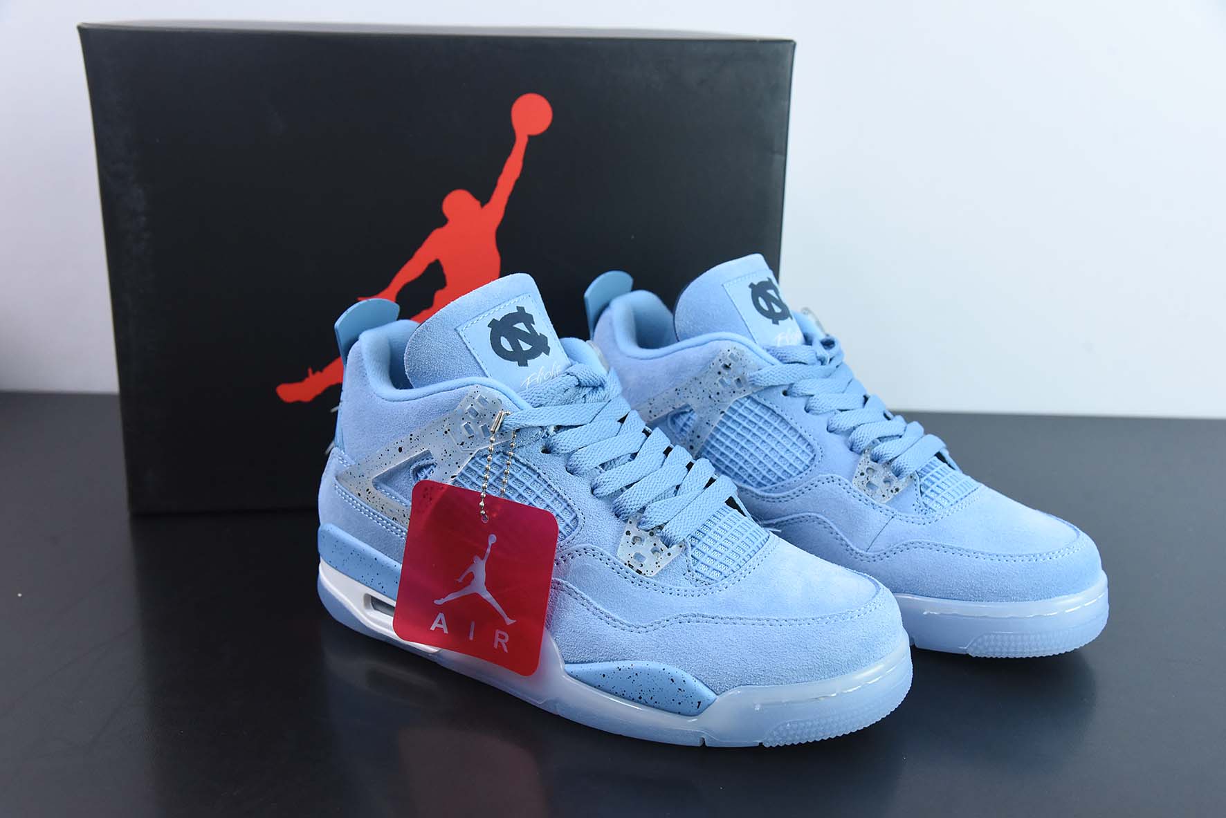 Air Jordan 4 AJ4 联名UNC大学蓝运动鞋 货号:AJ4-HO12MNJDLS247