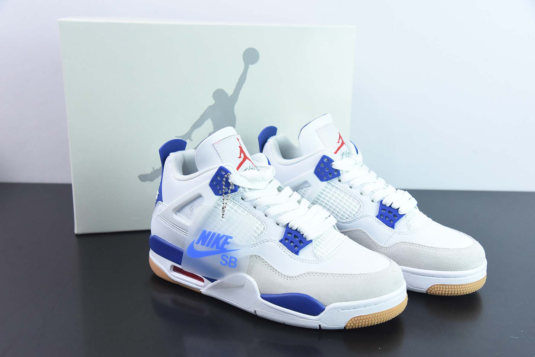 Air Jordan 4 Retro AJ4 白蓝生胶运动鞋 货号: DR5415 105