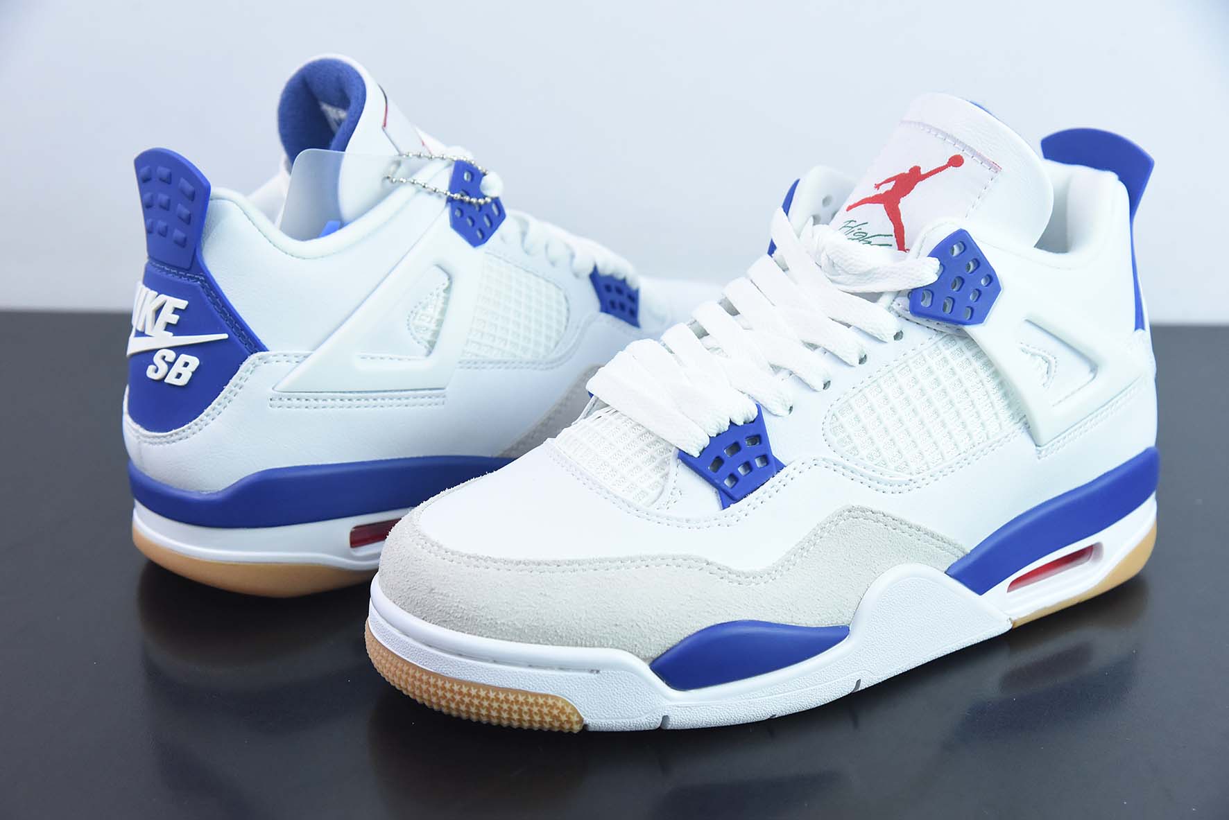 Air Jordan 4 Retro AJ4 白蓝生胶运动鞋 货号: DR5415 105