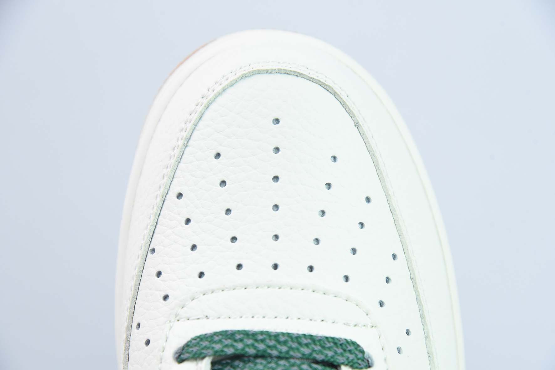 Nike Air Force 1’07 Low"Milky White/Grey/Gum"空军一号经典 “奶白深绿小钩满天星生胶底”货号:HD1689-103