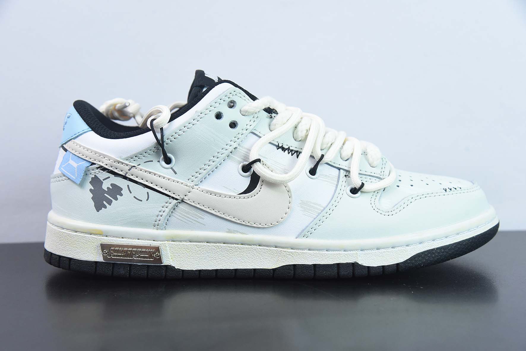 Nike SB Dunk Low  定制绑带 扣篮系列复古低帮休闲运动滑板板鞋