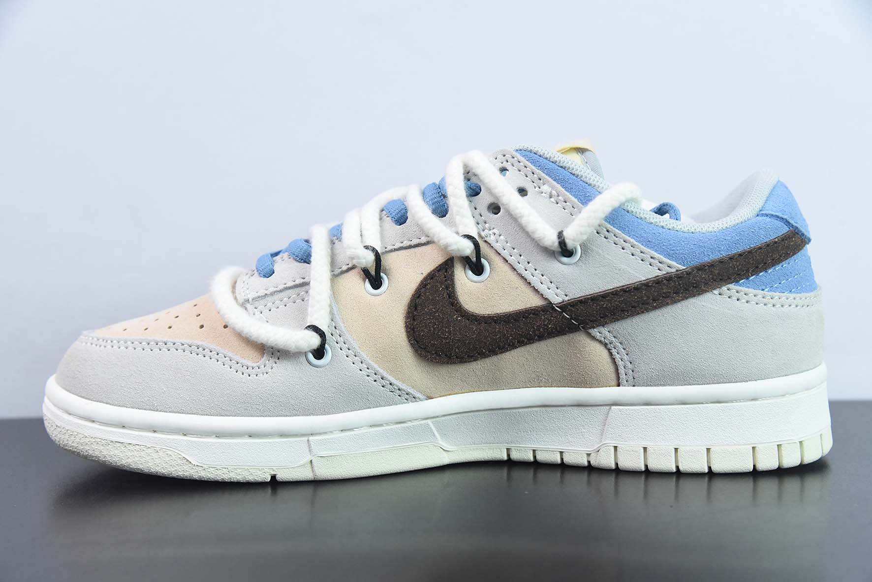 Nike SB Dunk Low  定制绑带 扣篮系列复古低帮休闲运动滑板板鞋