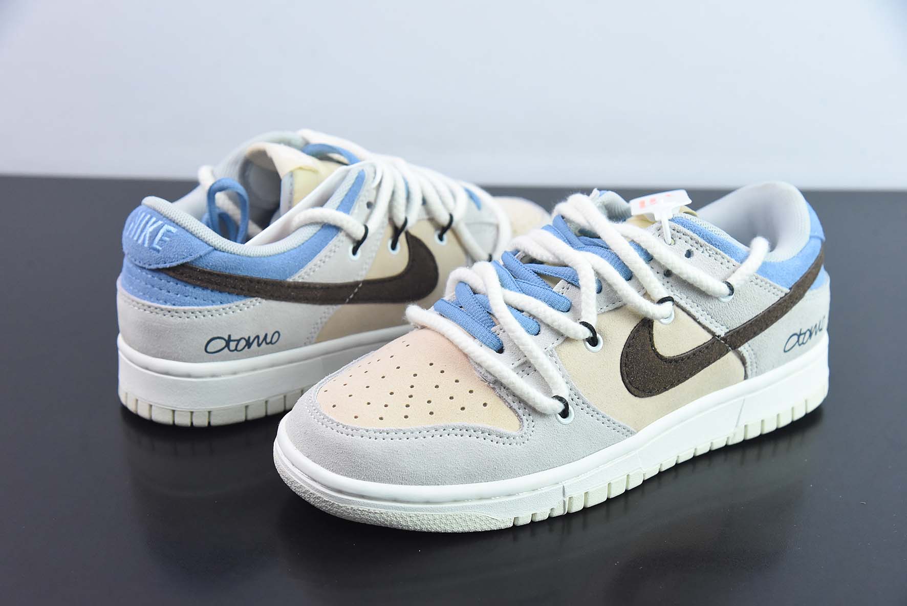 Nike SB Dunk Low  定制绑带 扣篮系列复古低帮休闲运动滑板板鞋