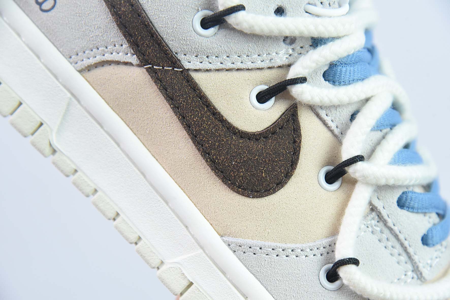 Nike SB Dunk Low  定制绑带 扣篮系列复古低帮休闲运动滑板板鞋