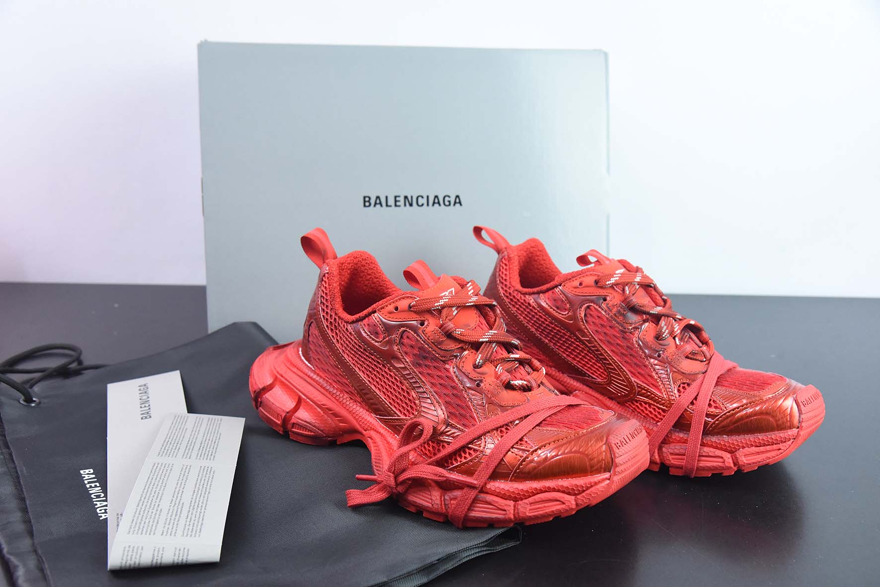 Balenciaga XXXL 巴黎世家 3XL 全红做旧 复古老爹鞋