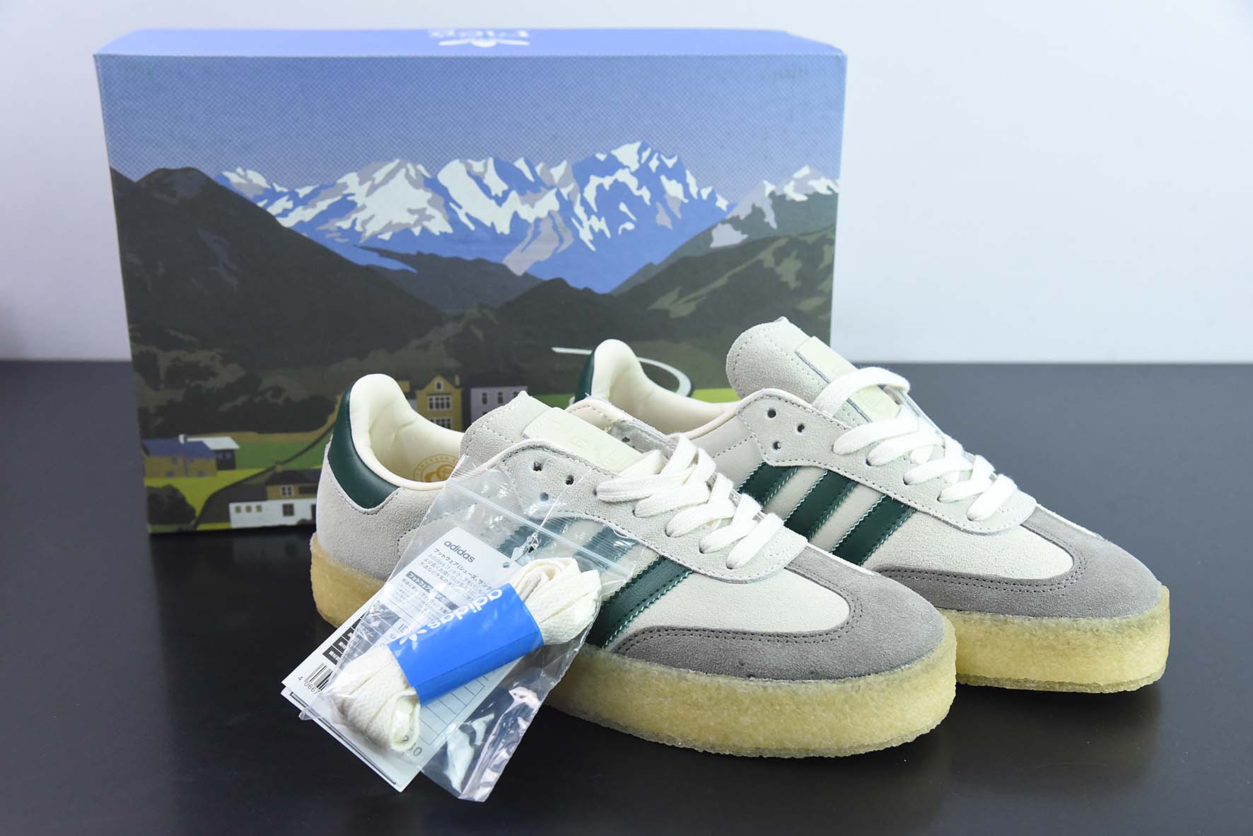 阿迪KITH x Clarks x Adidas Originals 8th Street Samba板鞋 桑巴 KITH 三方联名款 货号:ID7297
