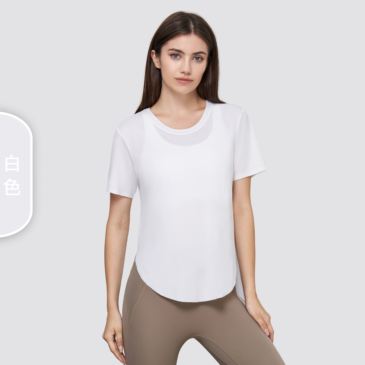 Lululemon t-shirt everyday white light blue yoga
