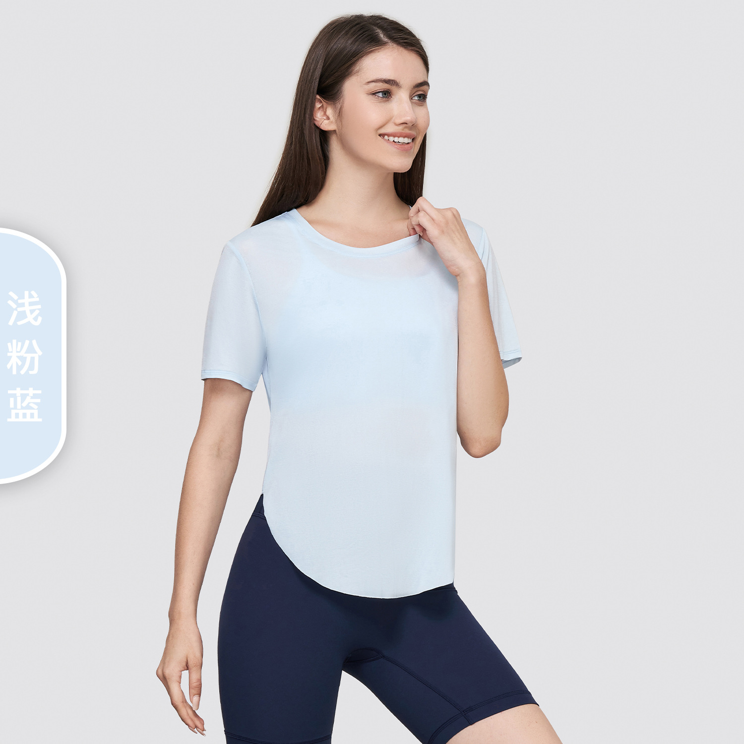 Lululemon t-shirt everyday white light blue yoga