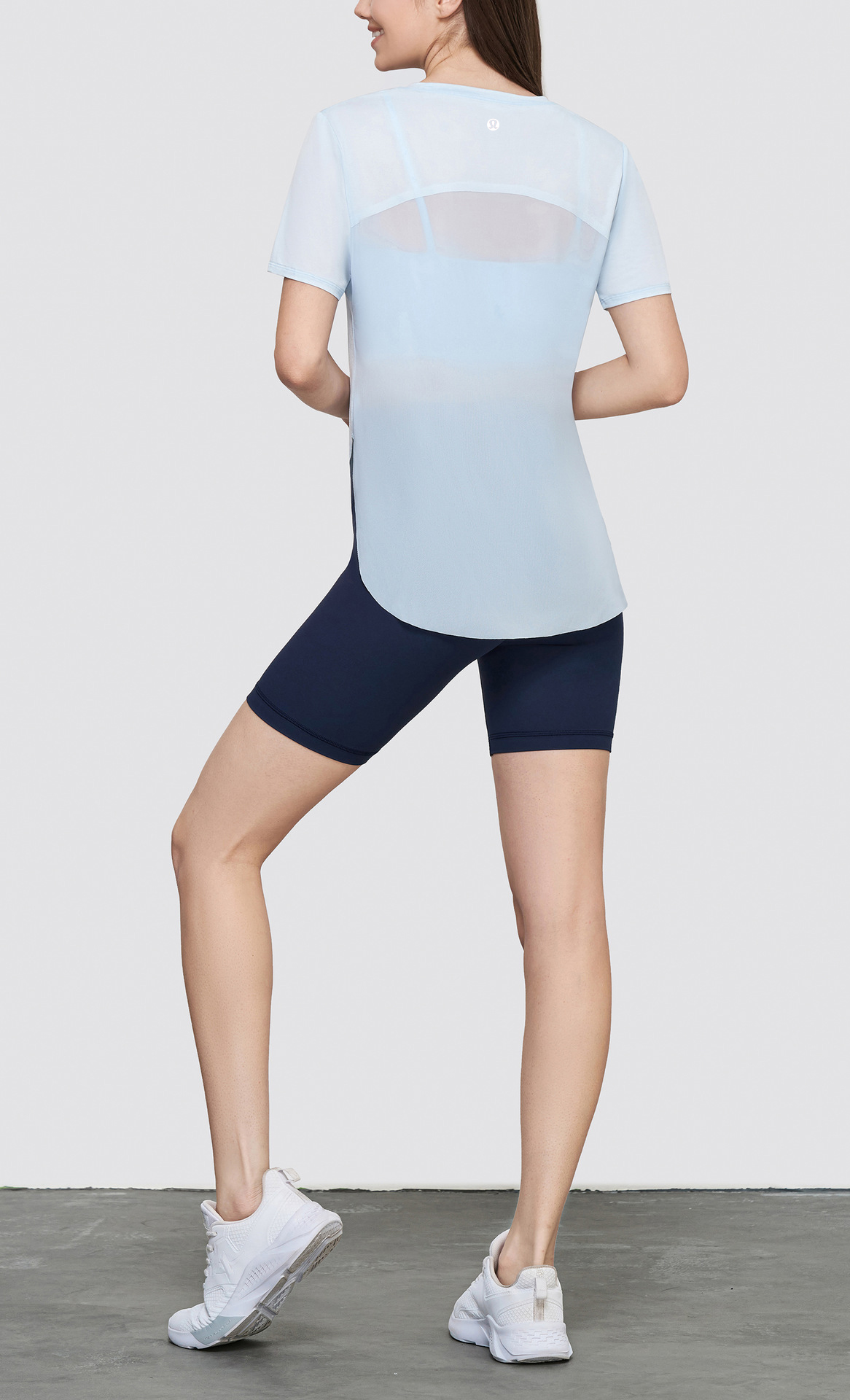 Lululemon t-shirt everyday white light blue yoga