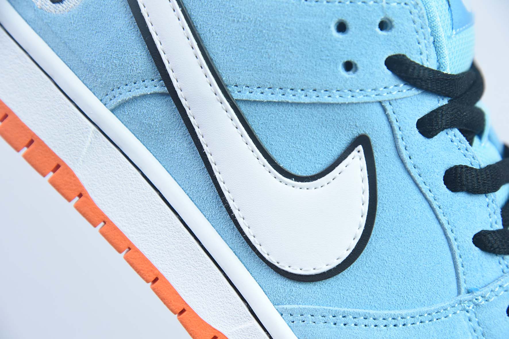 Nike SB Dunk Low Pro"Club 58 Gulf"扣篮系列低帮休闲运动滑板板鞋“麂皮浅海蓝白58”货号:BQ6817-401