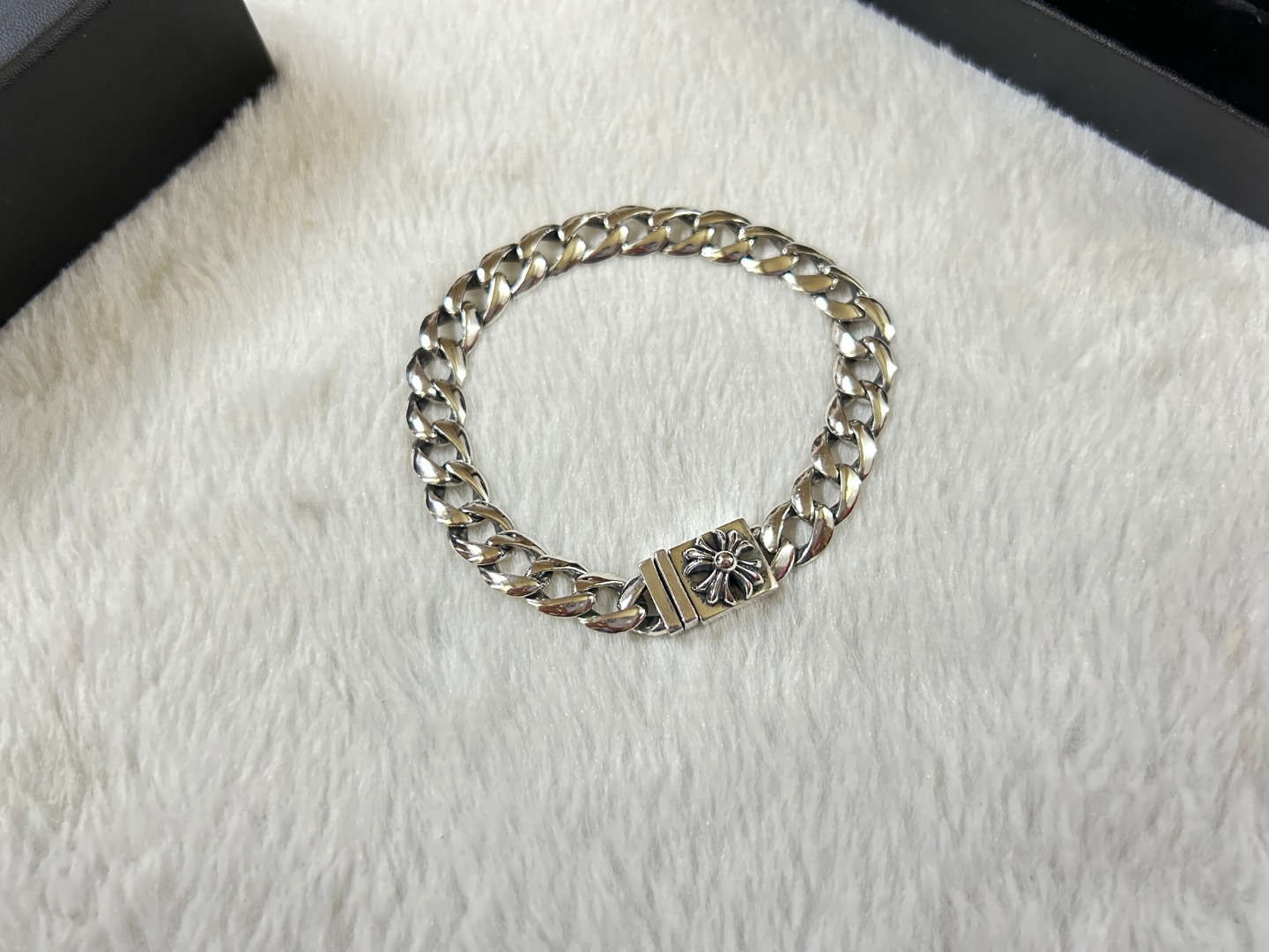 NO:114106,chrome herats cross-colored bracelet length 18-20-22 cm, jewelry quality, chrome hearts, chrome hearts, bracelet19860909chrome herats 克罗心 十字花光板手链 长度18-20-22厘米,饰品精品,chrome hearts,chrome hearts,bracelet,Jewelry