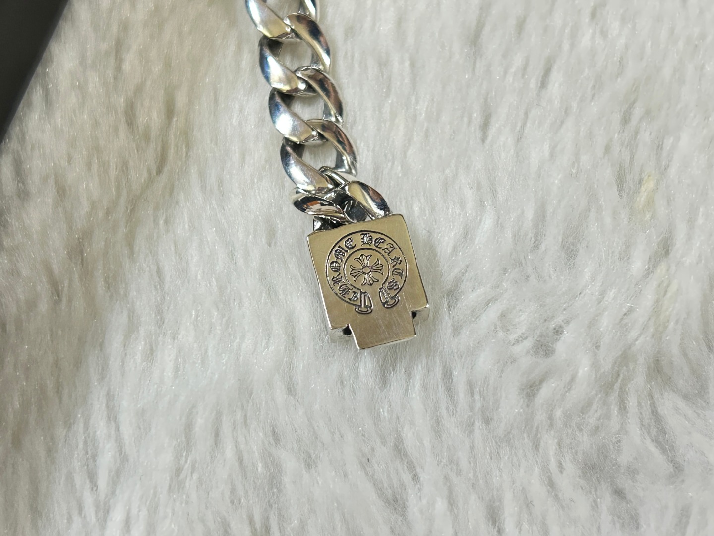 Chrome Hearts herats 克罗心 十字花光板手链 长度：18-20-22厘米