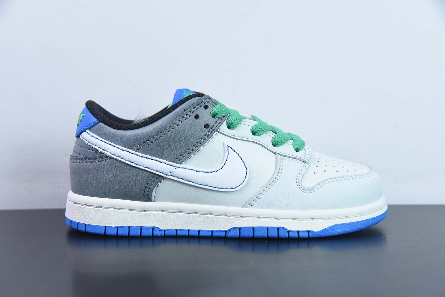 DBY33285536 Versión original NK Dunk Low GS "Pure Platinum Photo Blue", zapatillas de skate casual de caña baja para ni…