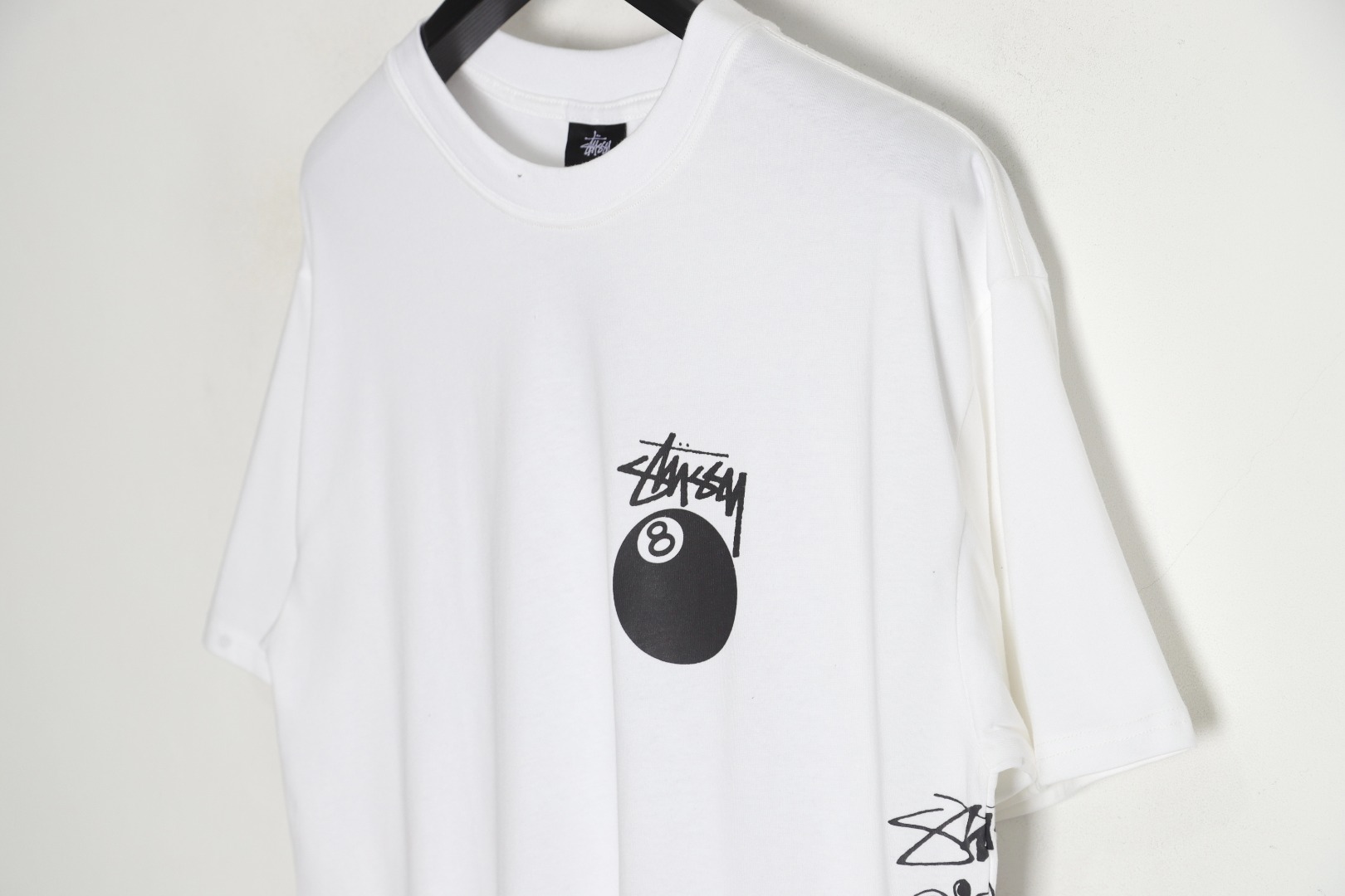 170 Stussy 斯图西 彩色黑八骷髅大涂鸦短袖