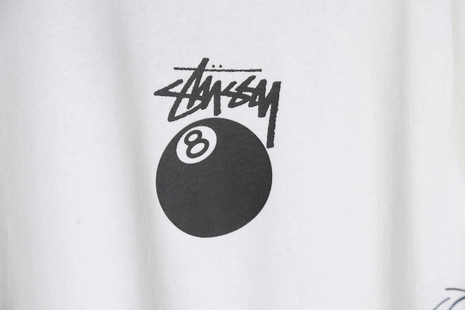 170 Stussy 斯图西 彩色黑八骷髅大涂鸦短袖