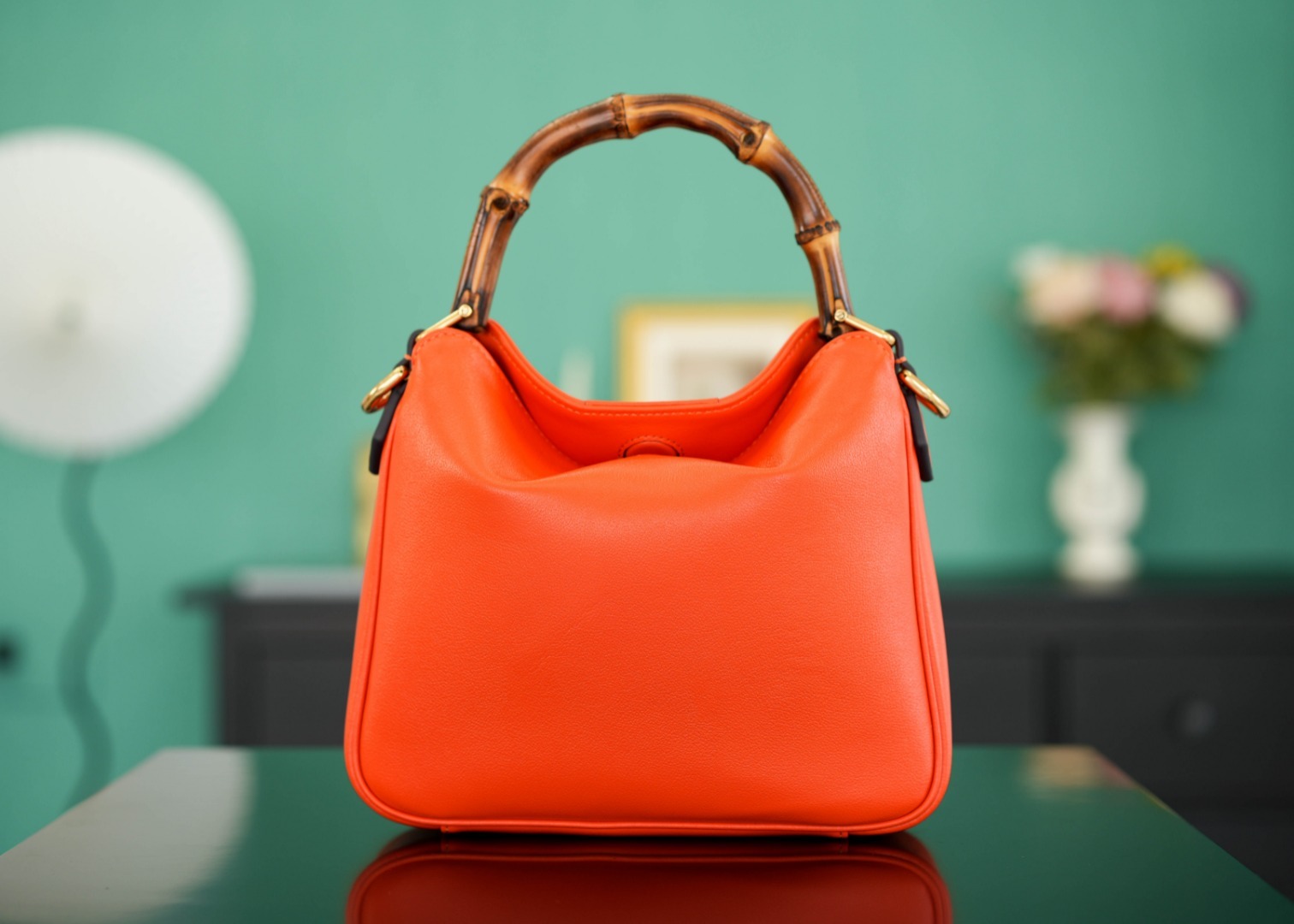 正品级GucciDiana竹节小号肩背包橙色24cm正品售价19.000独家原厂皮发售限量级别新款戴安娜
