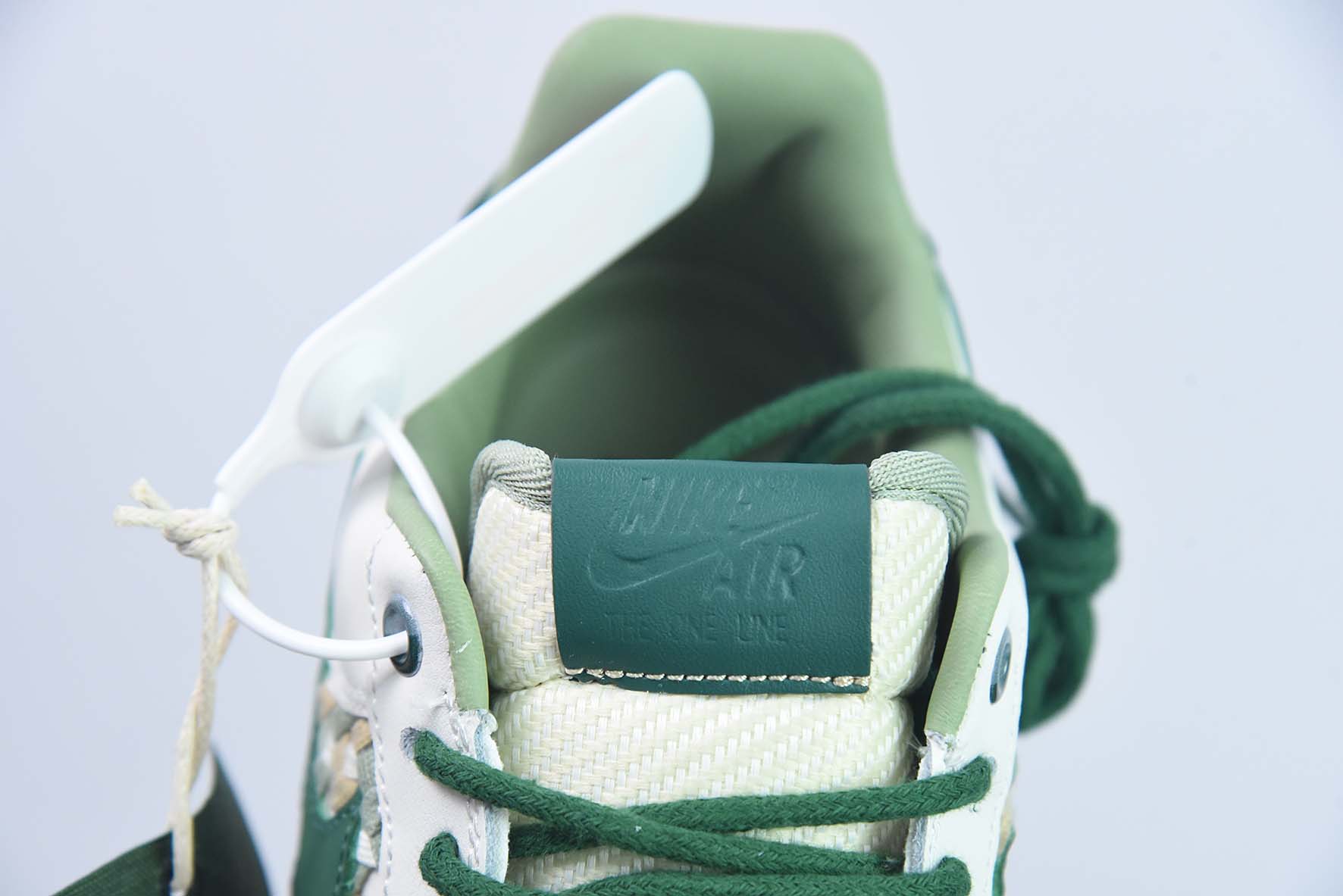 Air Force 1 '07 Low 白绿色 小香风低帮运动鞋 编织 货号:FN0369 100