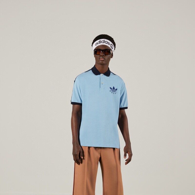 Upper body collection picture Gucci x Adidas Co-Branded 23ss Webbing Collar Piq