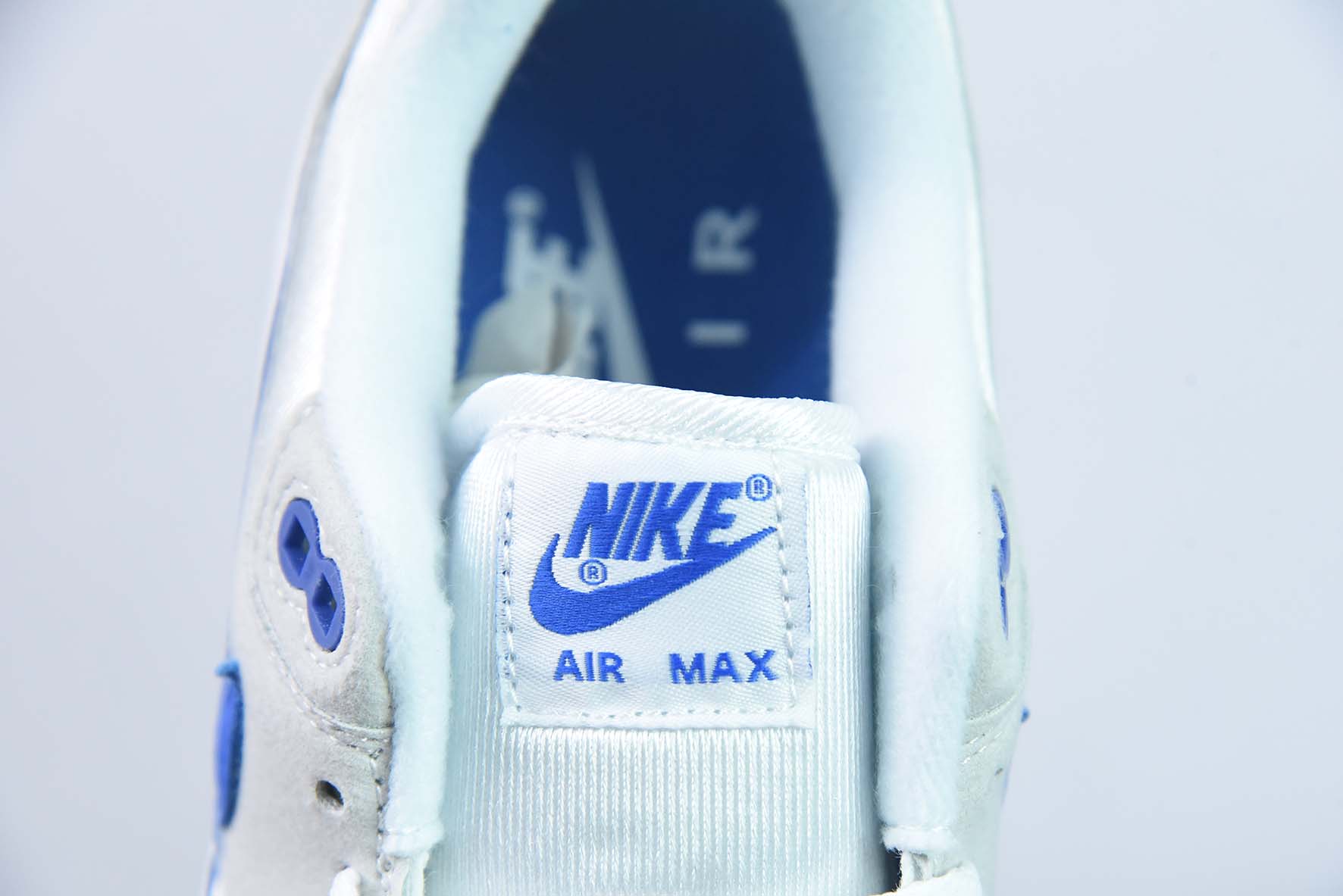 Nike Air Max 1 PRM公司级版本 复古休闲跑步鞋 白蓝 货号:908375 102