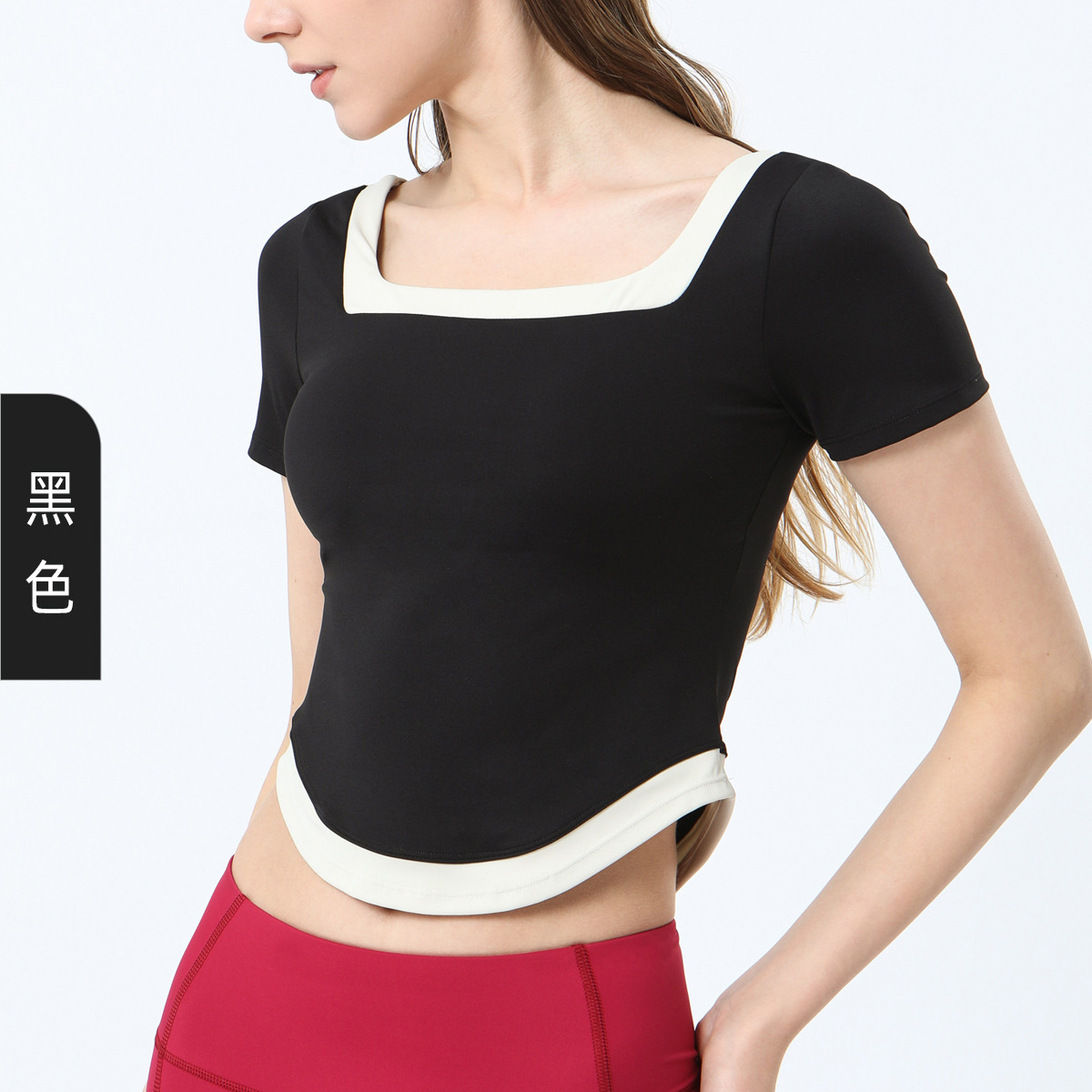 Lululemon t-shirt yoga light cream and sage green