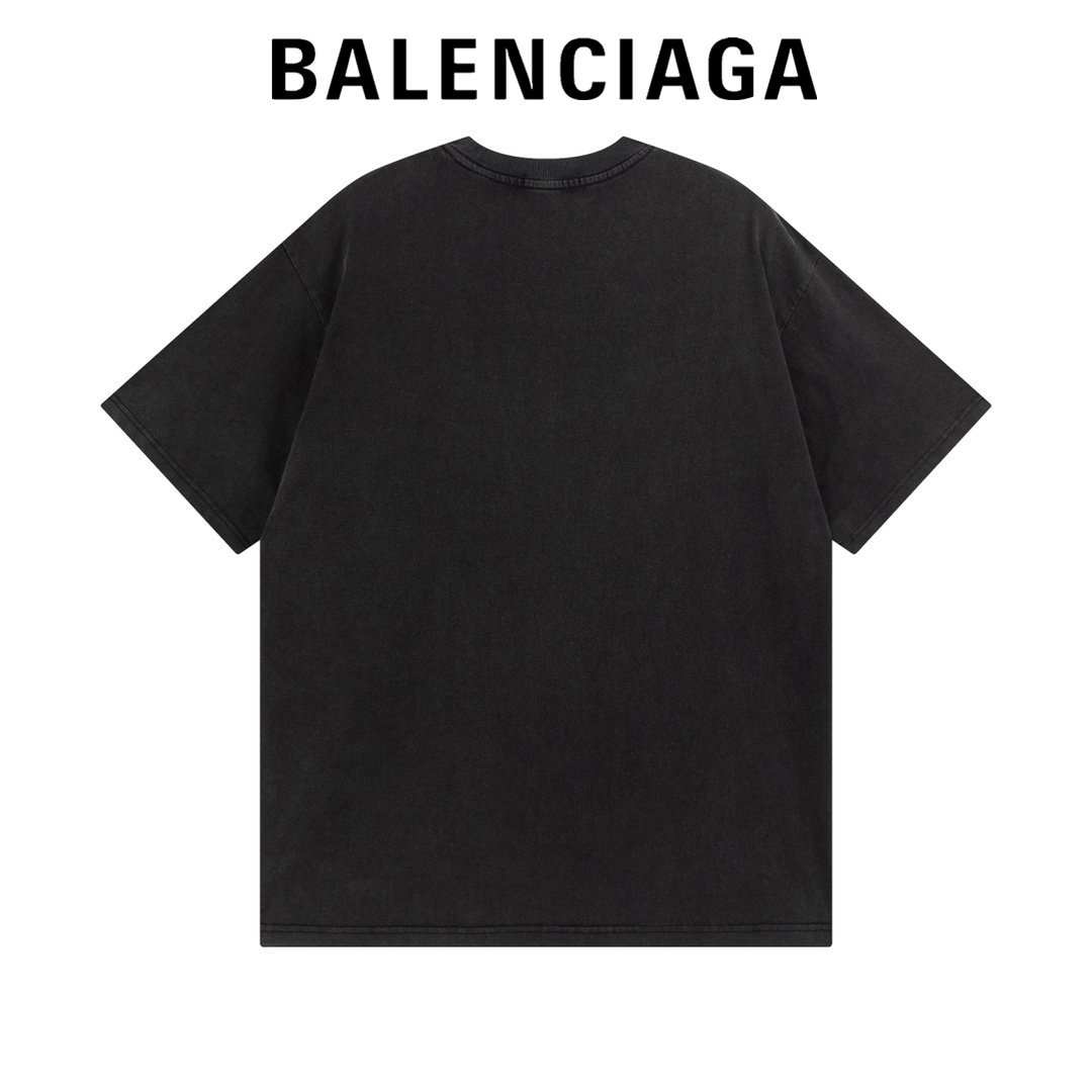 170 高版本BALENCIGA巴黎世家双B锁扣水洗刺绣短袖