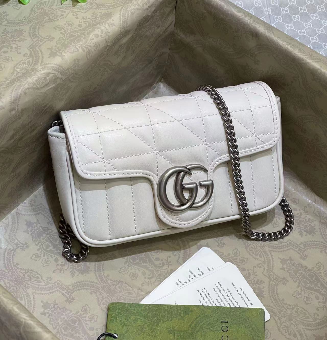 古驰 Gucci 高定典藏经典高奢皮具手袋托特包斜挎包女包 #67EDE796 7