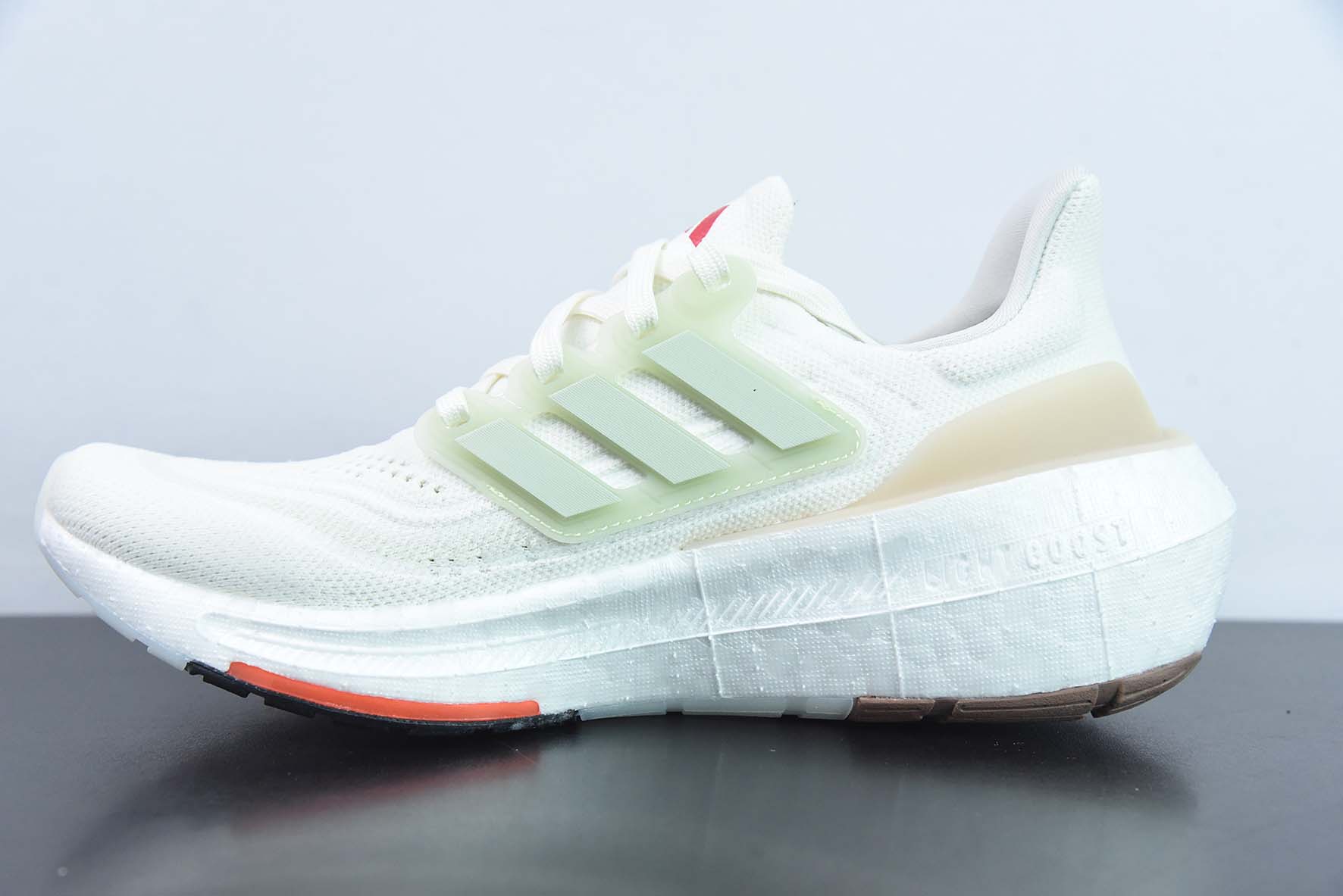 阿迪达斯Adidas Pure Boost 2023 Light"Mint/White"23版轻弹 针织浅薄荷绿白橙”HQ6348
