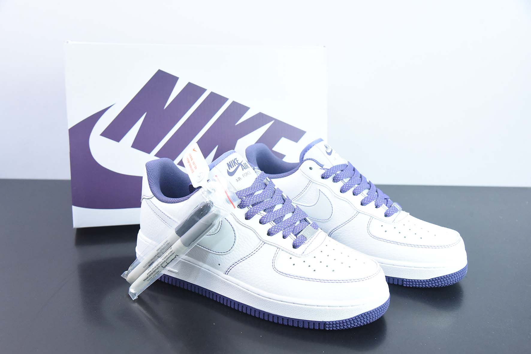 Nike Air Force 1’07 Low"White/Purple Reflectiv"空军一号“皮革白葡萄紫3M天使反光”货号:MM3603-025