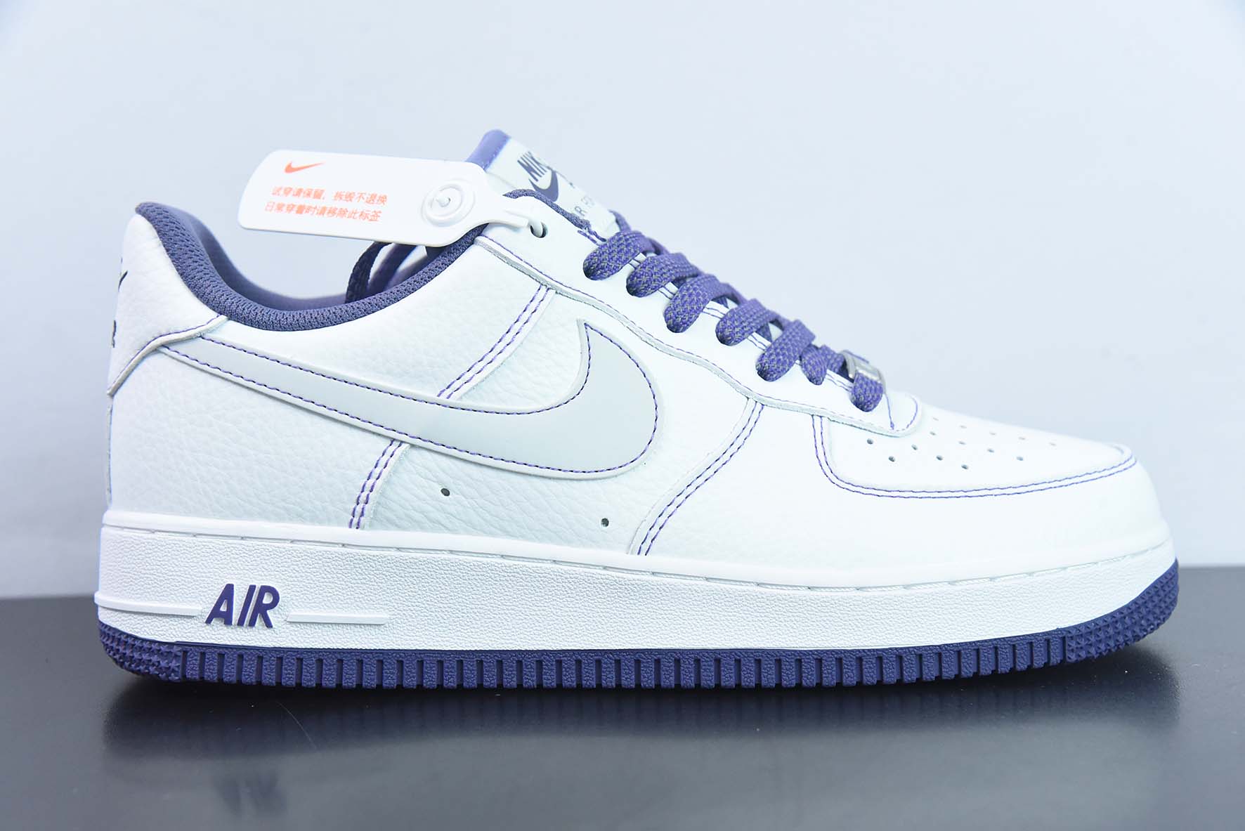 Nike Air Force 1’07 Low"White/Purple Reflectiv"空军一号“皮革白葡萄紫3M天使反光”货号:MM3603-025