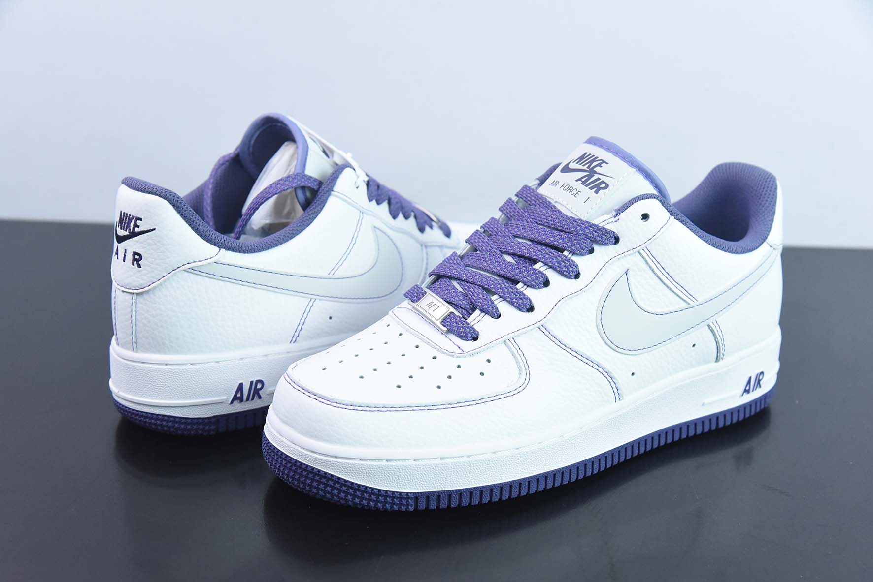 Nike Air Force 1’07 Low"White/Purple Reflectiv"空军一号“皮革白葡萄紫3M天使反光”货号:MM3603-025