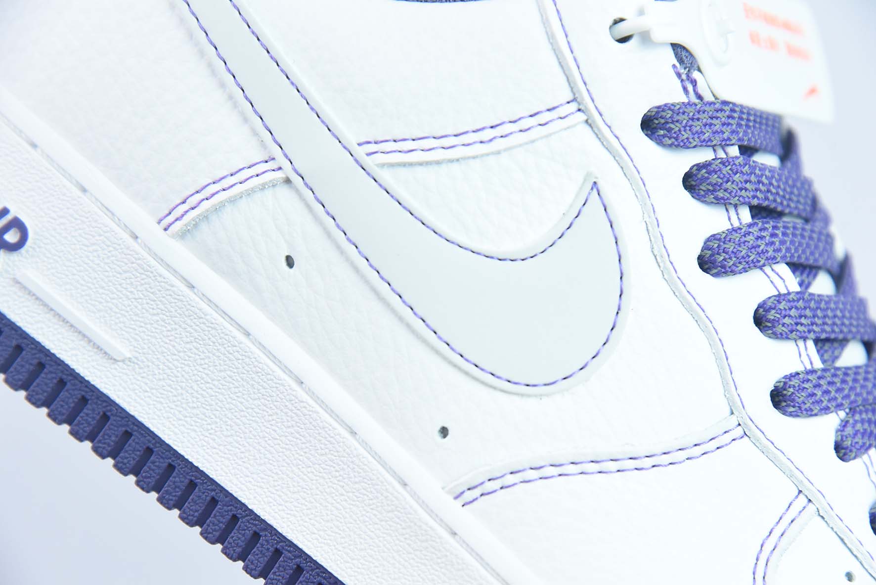 Nike Air Force 1’07 Low"White/Purple Reflectiv"空军一号“皮革白葡萄紫3M天使反光”货号:MM3603-025
