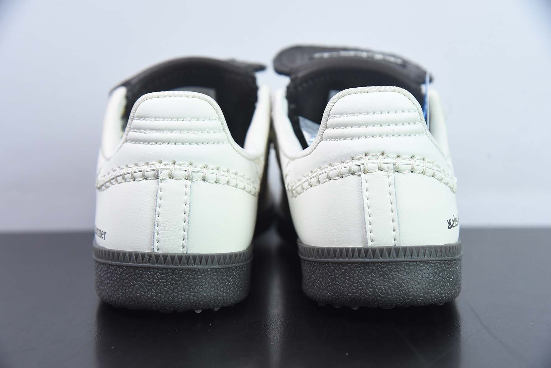 Adidas三叶草 SAMBA  低帮德训板鞋/灰棕 大鞋舌
