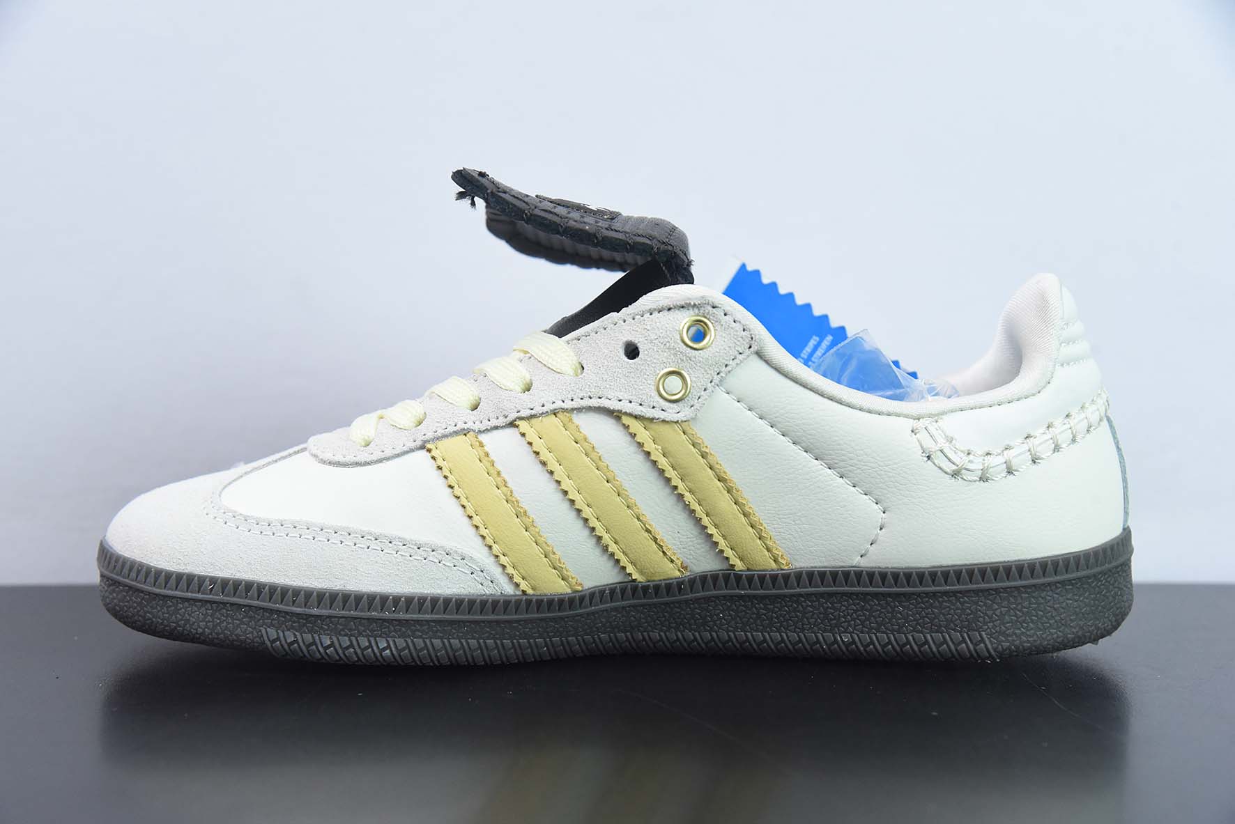Adidas三叶草 SAMBA  低帮德训板鞋/灰棕 大鞋舌