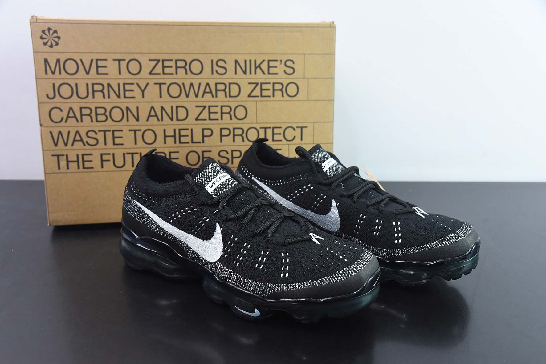 NK Air VaporMax 2023 Flyknit FK 2023款大气垫系列低帮针织休闲运动全掌气垫慢跑鞋DV1678-001