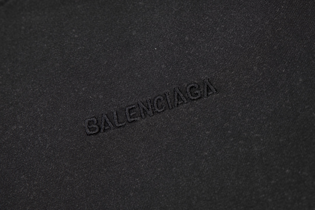 170 高版本BALENCIAGA巴黎世家洗水做旧刺绣短袖