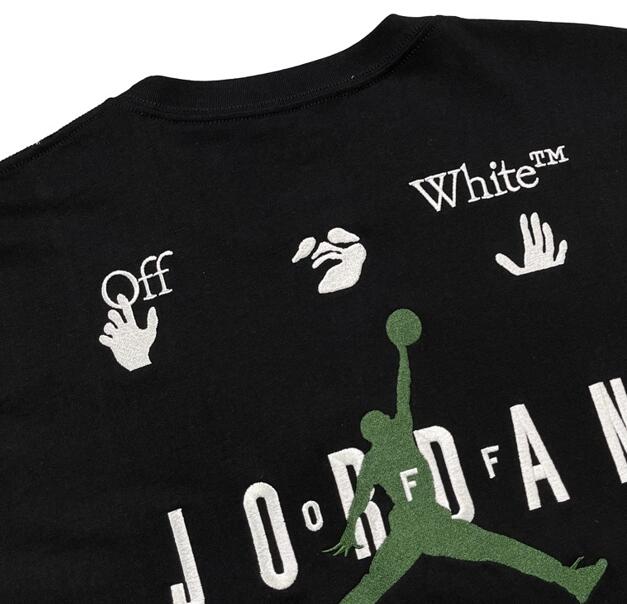 高版本OFF-WHITE × Jordan 乔丹 ow乔丹联名款刺绣短袖T恤