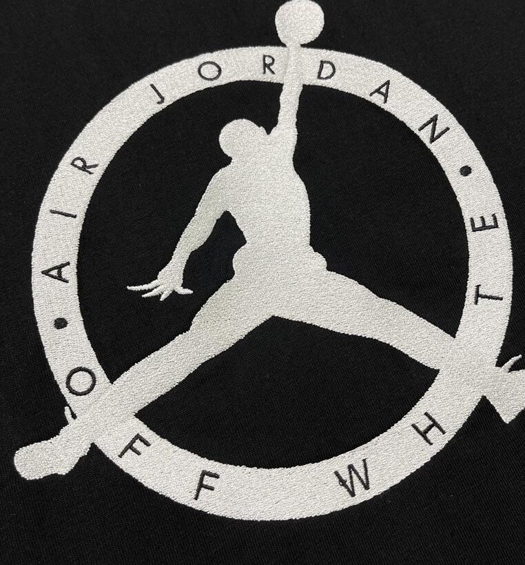 高版本OFF-WHITE × Jordan 乔丹 ow乔丹联名款刺绣短袖T恤