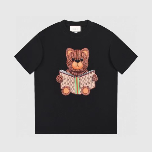 Gucci 2023 Bear Print Cotton T-Shirt, Unisex Short Sleeve Tee 1 Gucci 2023 Bear Print Cotton T-Shirt, Unisex Short Sleeve Tee