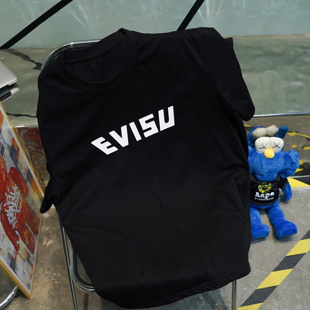 高版本EVISU/福神海浪与龙首神鱼大M印花短袖