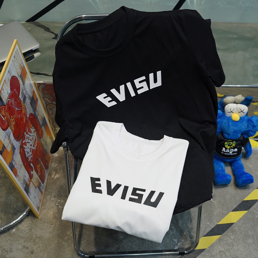 高版本EVISU/福神海浪与龙首神鱼大M印花短袖