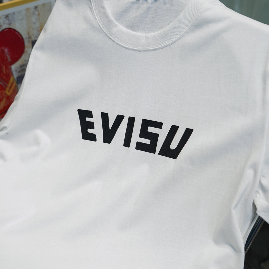 高版本EVISU/福神海浪与龙首神鱼大M印花短袖