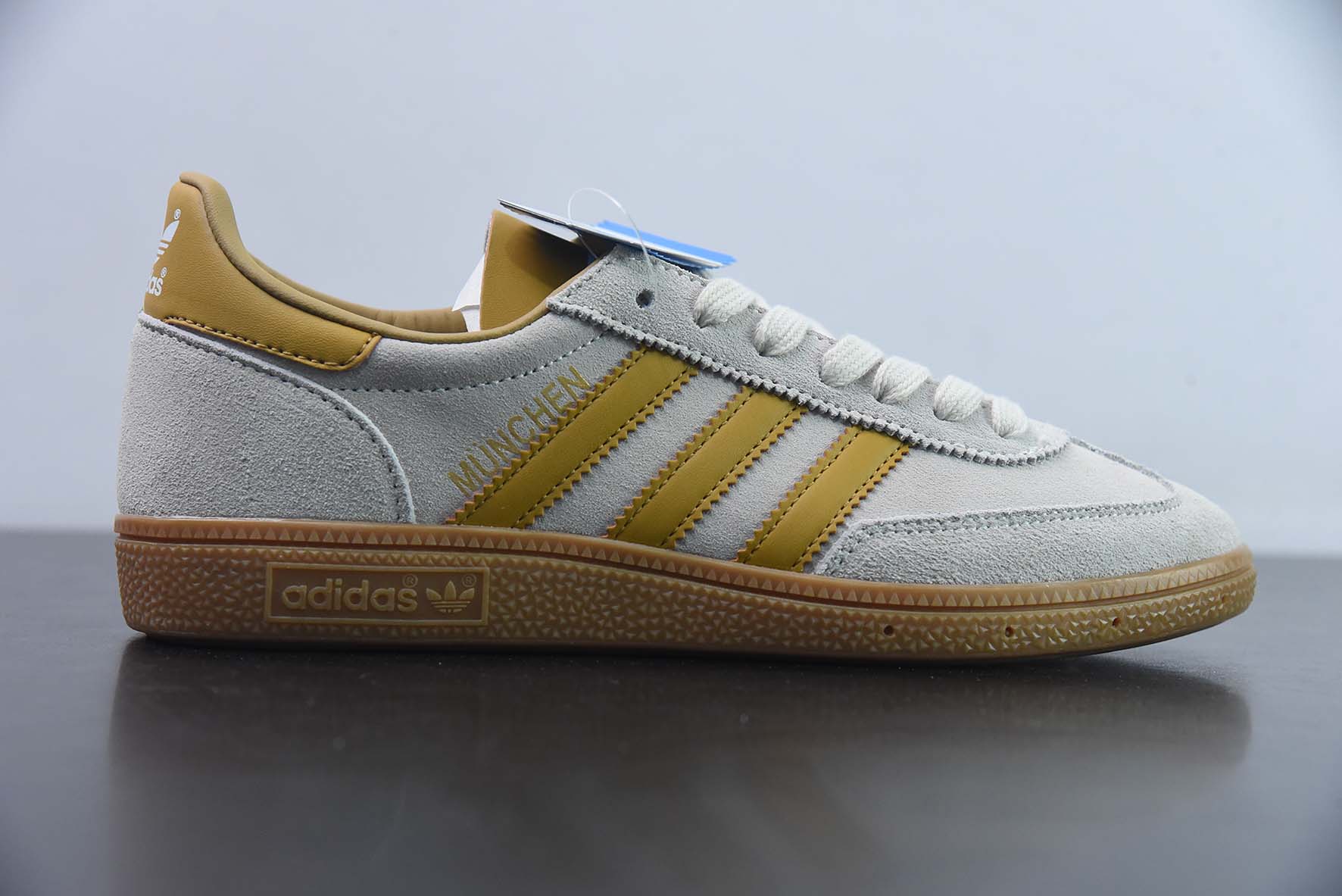Adidas JAJH10229937 Adidas Handball Spezial zapatillas casuales de skate resistentes al desgaste y ligeras, gris y amar…