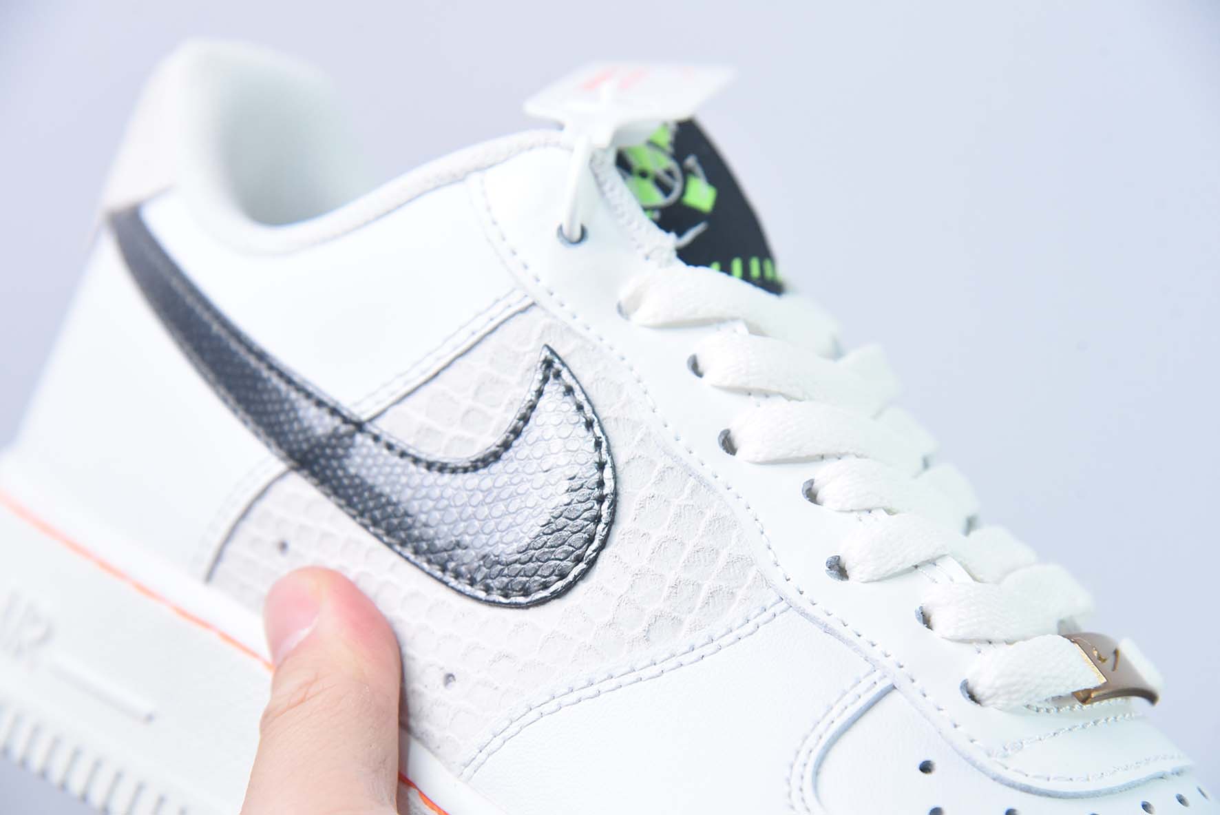 Nike Air Force 1’07 Low"Sail Snakeskin"空军一号“皮革米白蛇纹深灰”货号:FN8892-191