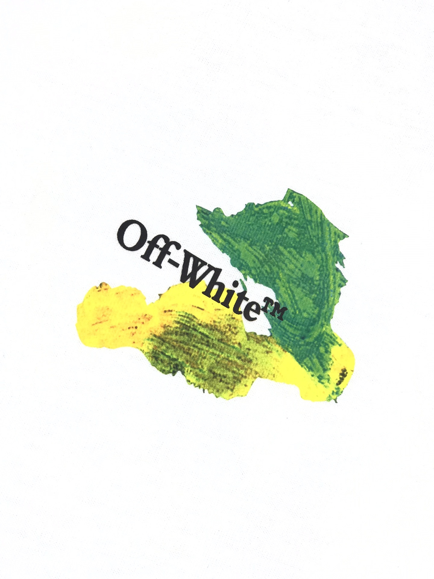 高版本OFF-WHITE 23ss后背油画笔logo徽标箭头印花圆领短袖T恤